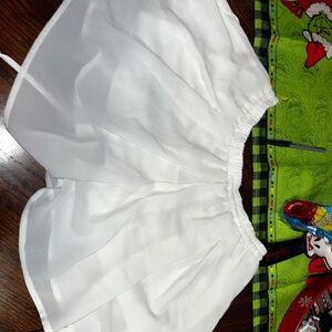 White Elastic Waist Skirt